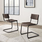 Conrad 2Pc Cantilever Dining Chair Set - Distressed Mocha